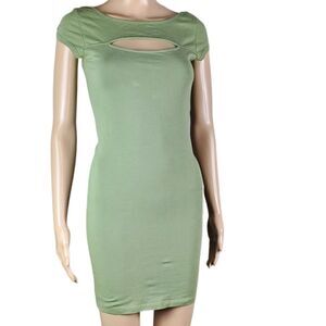 NWT Guess Moss Green Bodycon Dress
